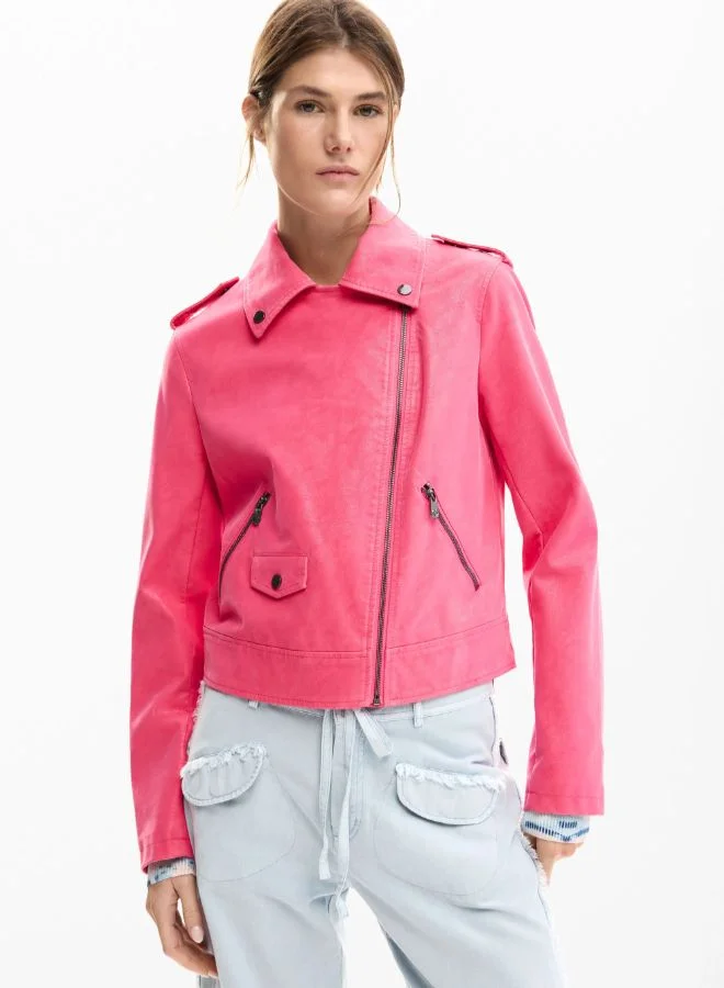 ديسيجوال تأثير جلد سترة الدراجة النارية